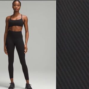 Lululemon Wunder Train Ribbed HR Tight 25” 
Size 4 Black